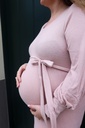 Zwangerschapsjurk Met ronde hals - Blozen