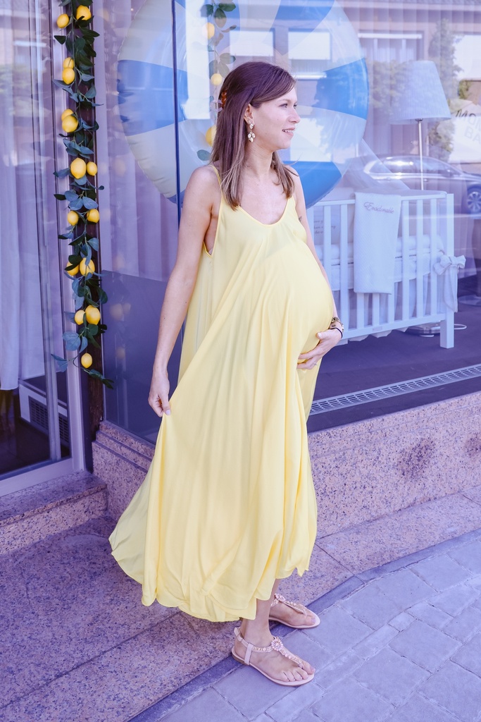 YELLOW SATIN IBIZA DRESS TU