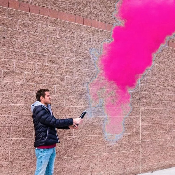 Gender reveal powder pink