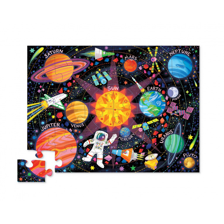 36 pc shaped puzzle/ Space 