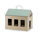 Wooden school with accessories