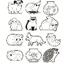 Coloring Stickers/Playful Pets