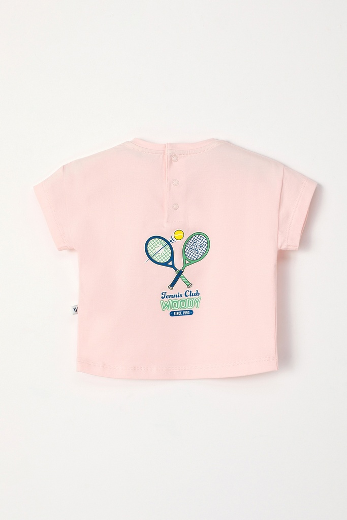 Meisje pyjama korte mouw roze tennis