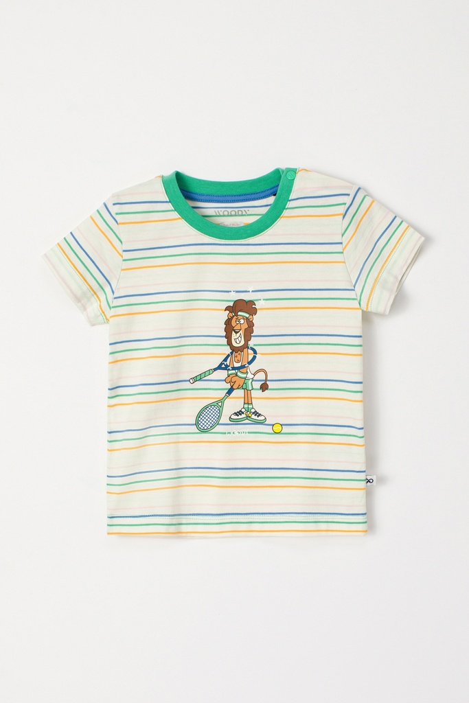 Jongens pyjama - tennis multicolor streep 