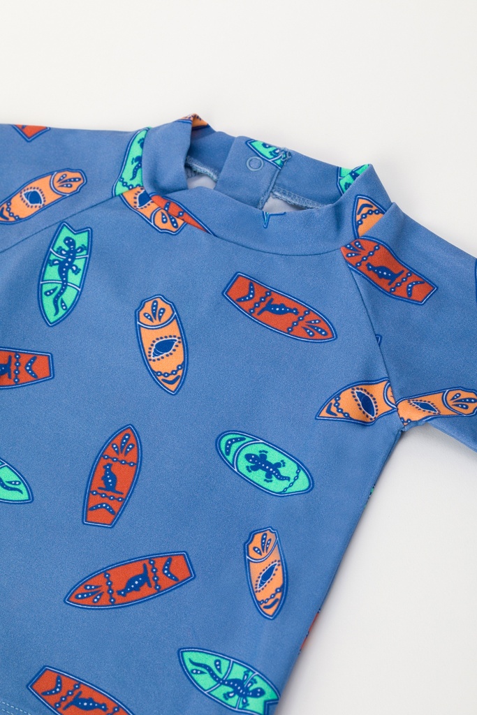 unisex zwem tshirt surfplanken print