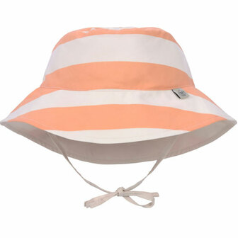 LSF Sun Protection Bucket Hat Block Stripes milky/peach