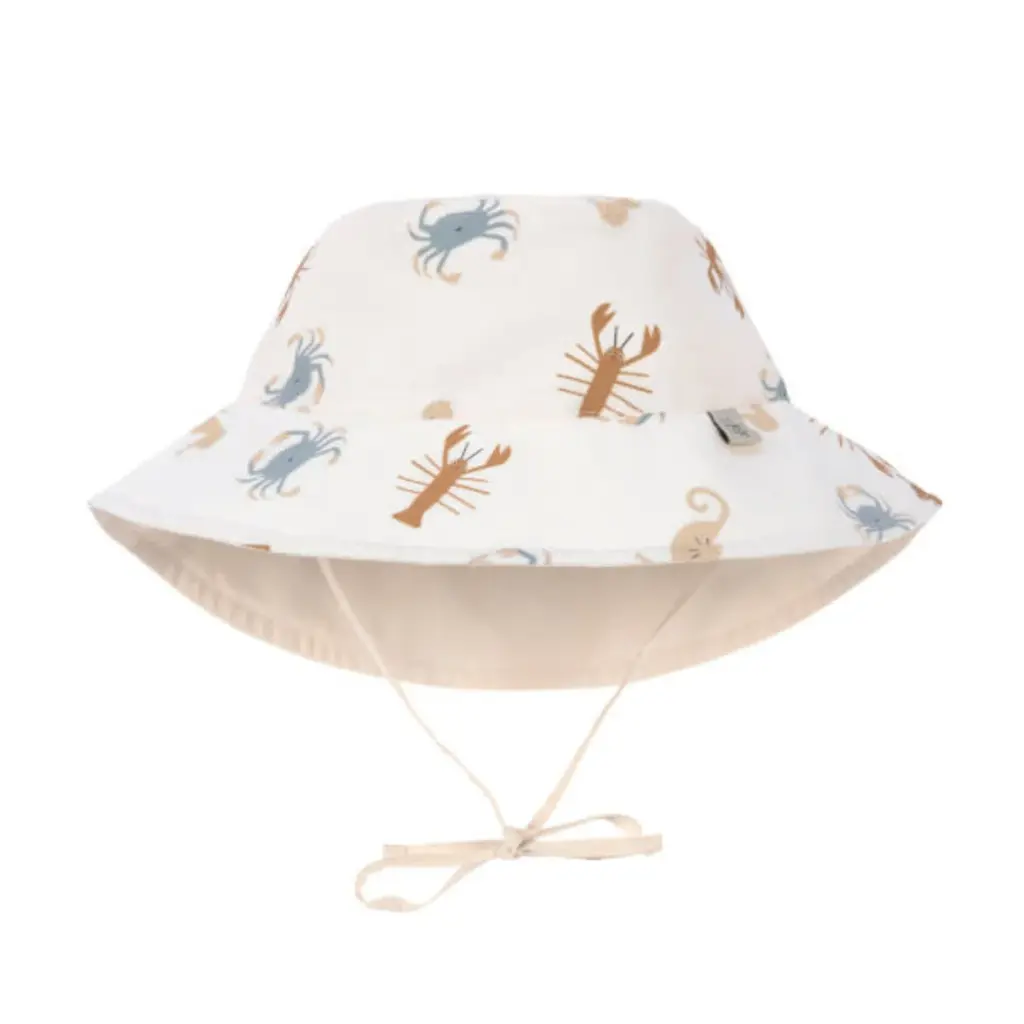 LSF Sun Protection Bucket Hat Sea Animals milky