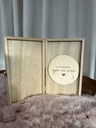 opa en oma - houten kistje met houten cirkel 