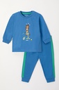Jongens pyjama lange mouw blauw giraf tennis