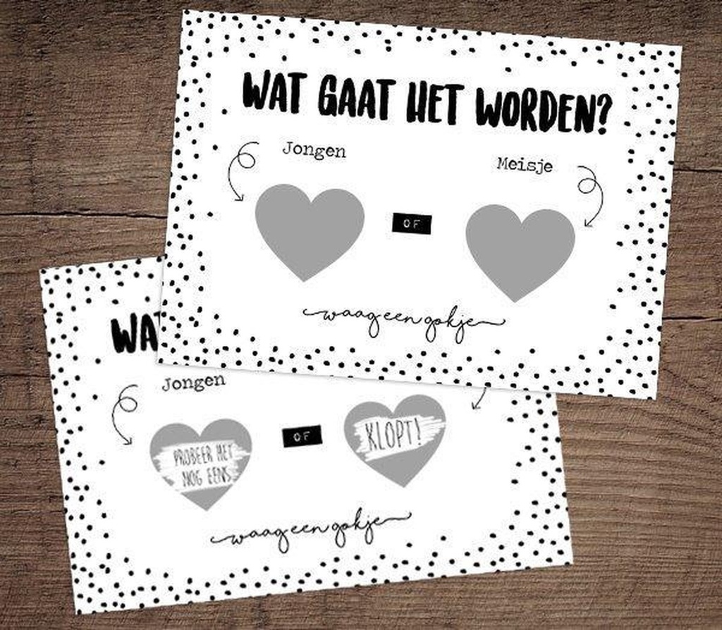 Kraskaartje wat gaat het worden - Meisje 