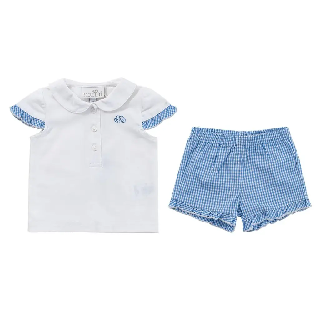Pyjama Vichy - 2Y - white/Blue 