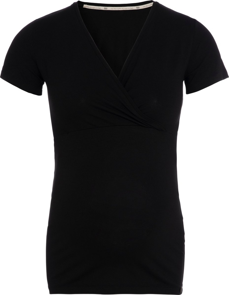 zwangerschap T-shirt glow zwart - met borstvoedingsfunctie S