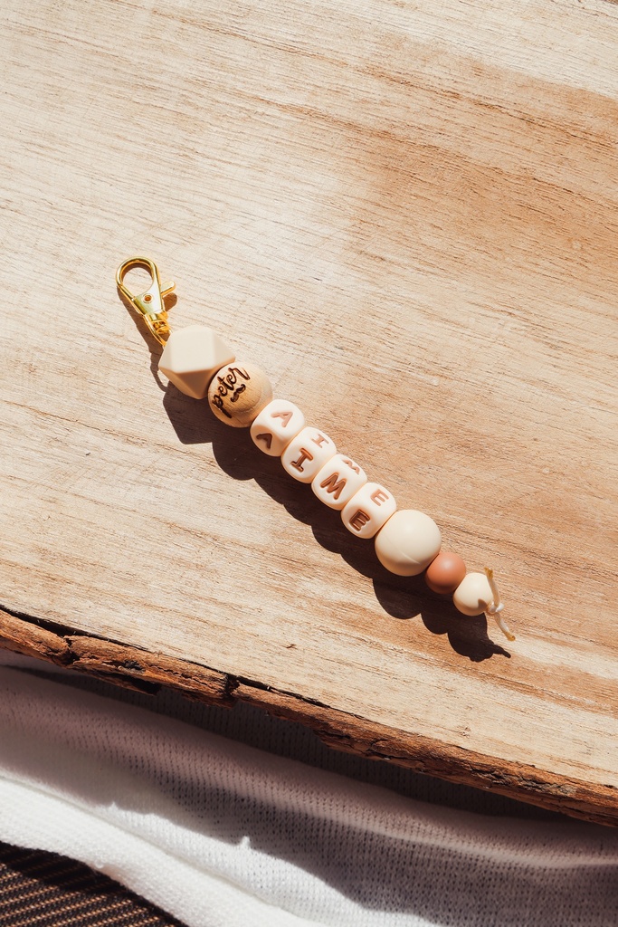 Sleutelhanger beige - Model Aime