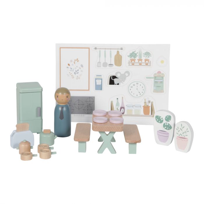 Uitbreidingsset Poppenhuis - keuken 