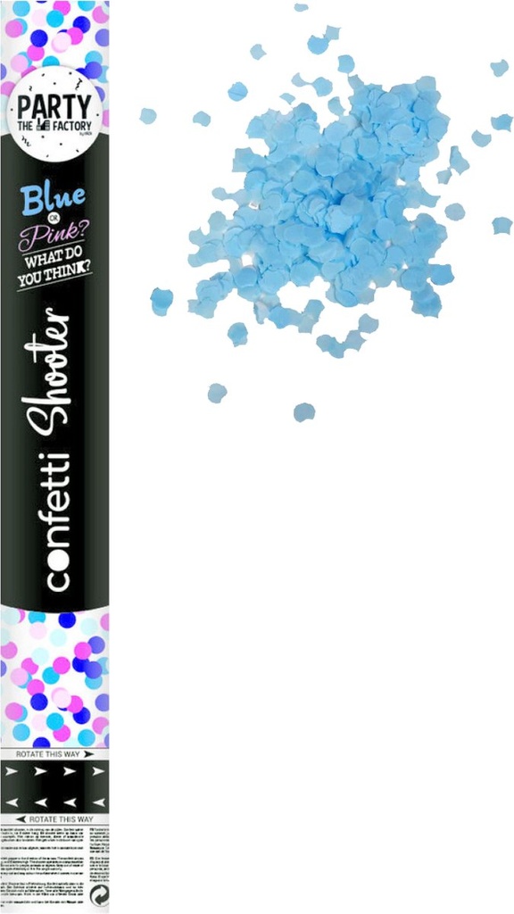 Confetti Shooter Gender Reveal Blauw - 40 cm