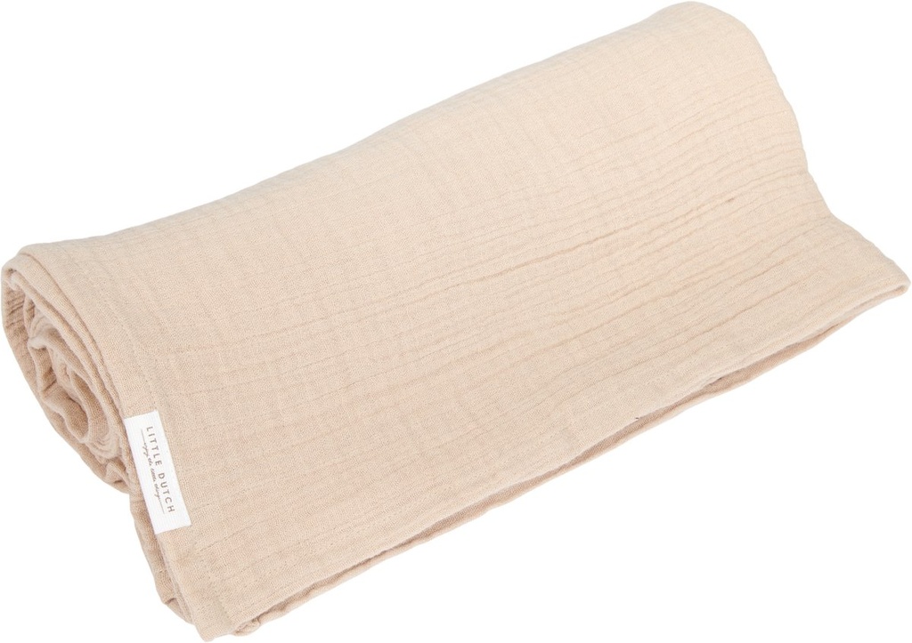 swaddle doek hydrofiel 120 x 120 beige