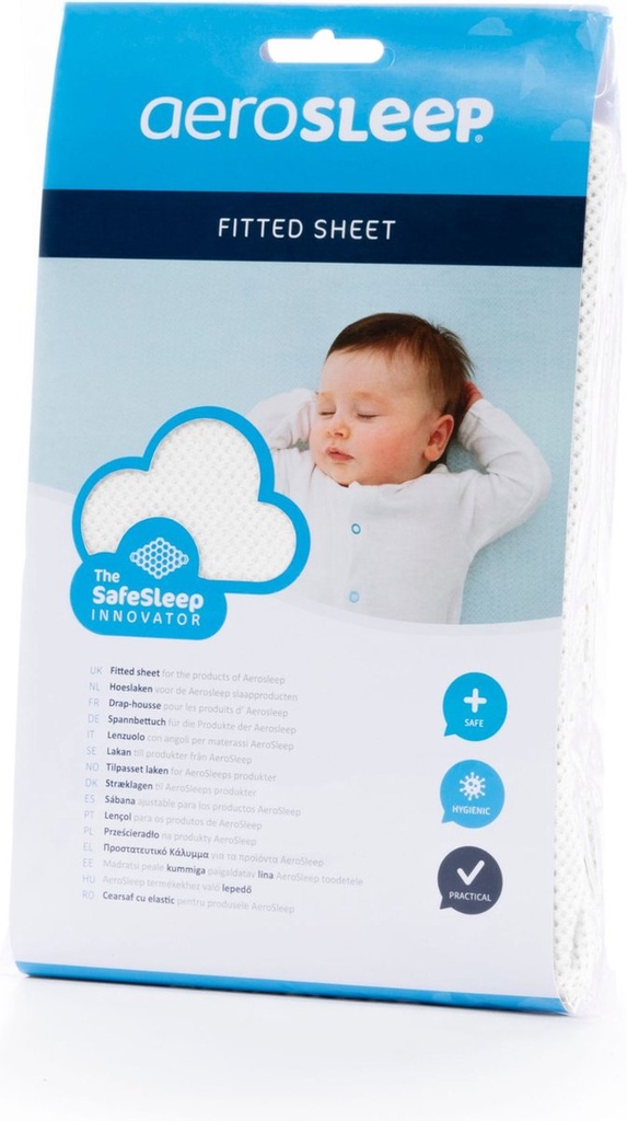 AeroSleep Sleep Safe Fitted Sheet White 83 50