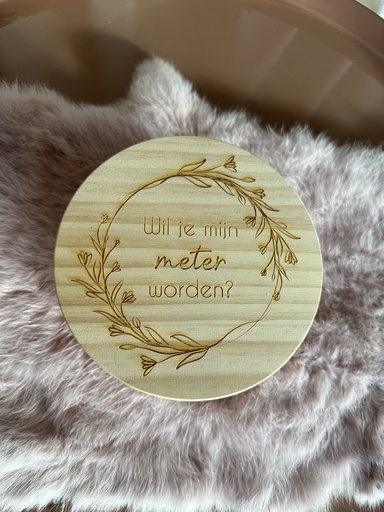 Luxe geurkaars met houten deksel en 3 houten wieken N°2 - Frosted Blush - Wil je mijn meter worden? + VOLLEDIGE KRANS
