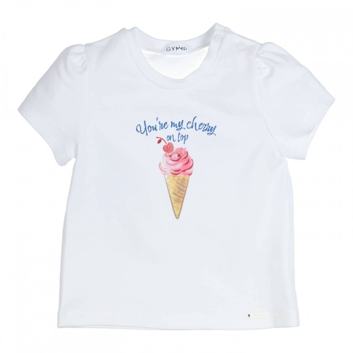 T-shirt Aerobic You're my cherry on top - White