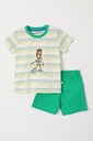 Jongens pyjama - tennis multicolor streep 