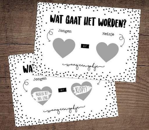 Kraskaartje wat gaat het worden - Meisje 