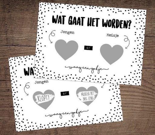 Kraskaartje wat gaat het worden - Jongen