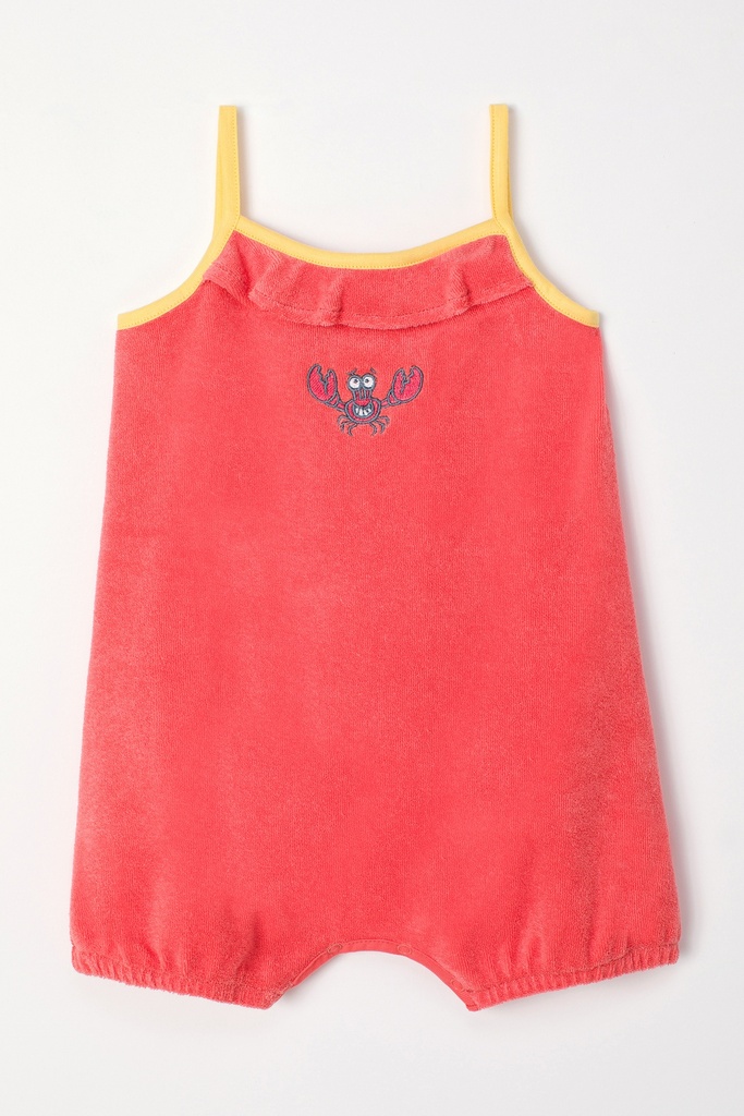 MEISJES JUMPSUIT KORAALROOD