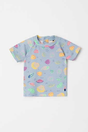 unisex zwem tshirt schelpen print