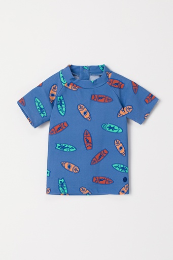 unisex zwem tshirt surfplanken print