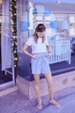 IBIZA SHORT LIGHT BLUE/WHITE